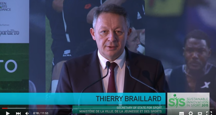 State Secretary of Sport Address at SIIS15, Paris alongside COP21