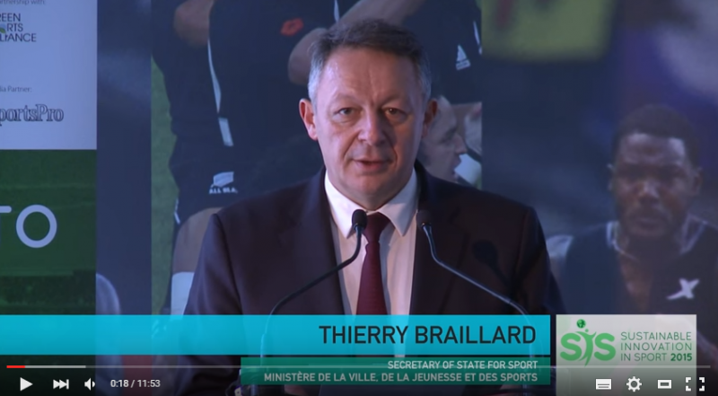 State Secretary of Sport Address at SIIS15, Paris alongside COP21